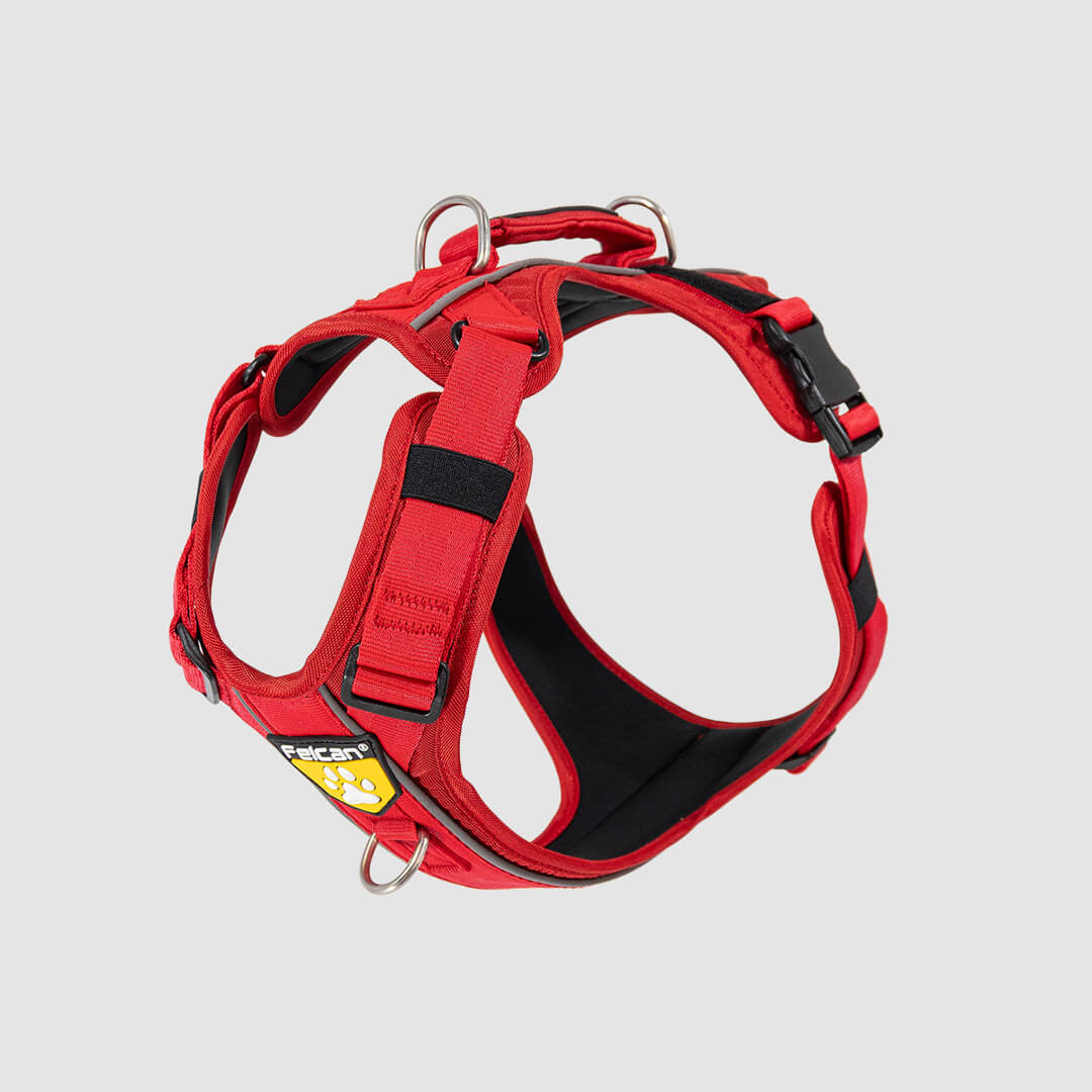 arnés para perro rojo