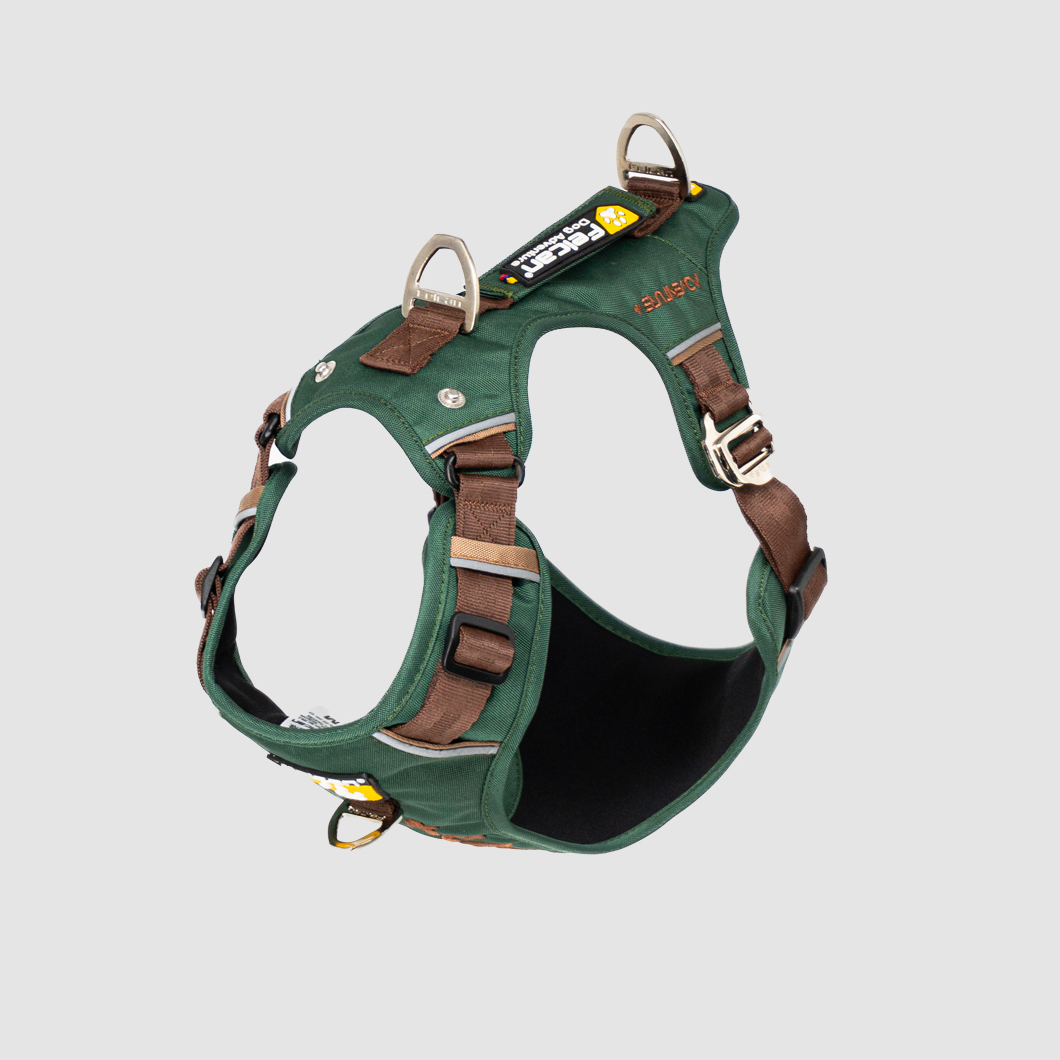 arnés-super-aventurero-verde-militar+café